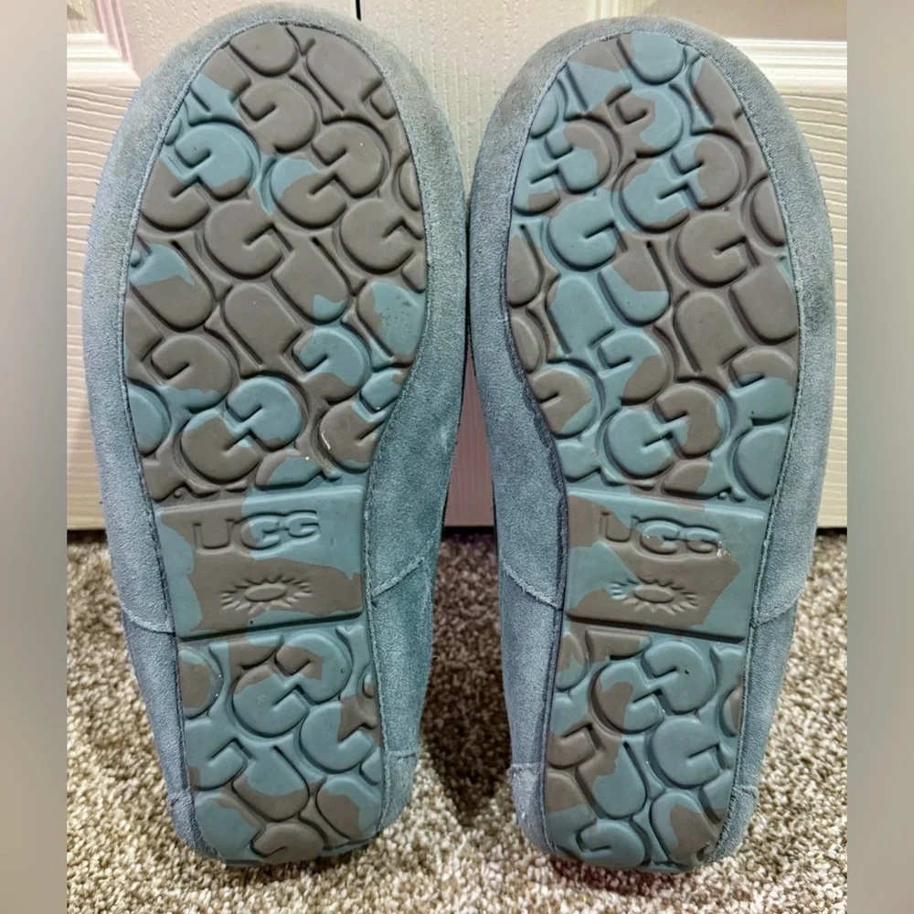 UGG For Men ASCOT Slippers Shoes 8 US Blue Suede $115 MSRP